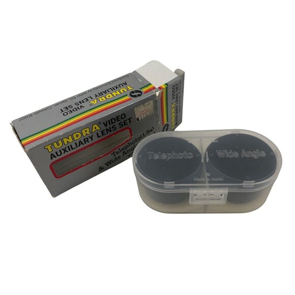 Tundra Video Auxiliary Lens Set Telephoto Wide Angle VTW1565 Japan Case Boxed - Picture 8 of 10